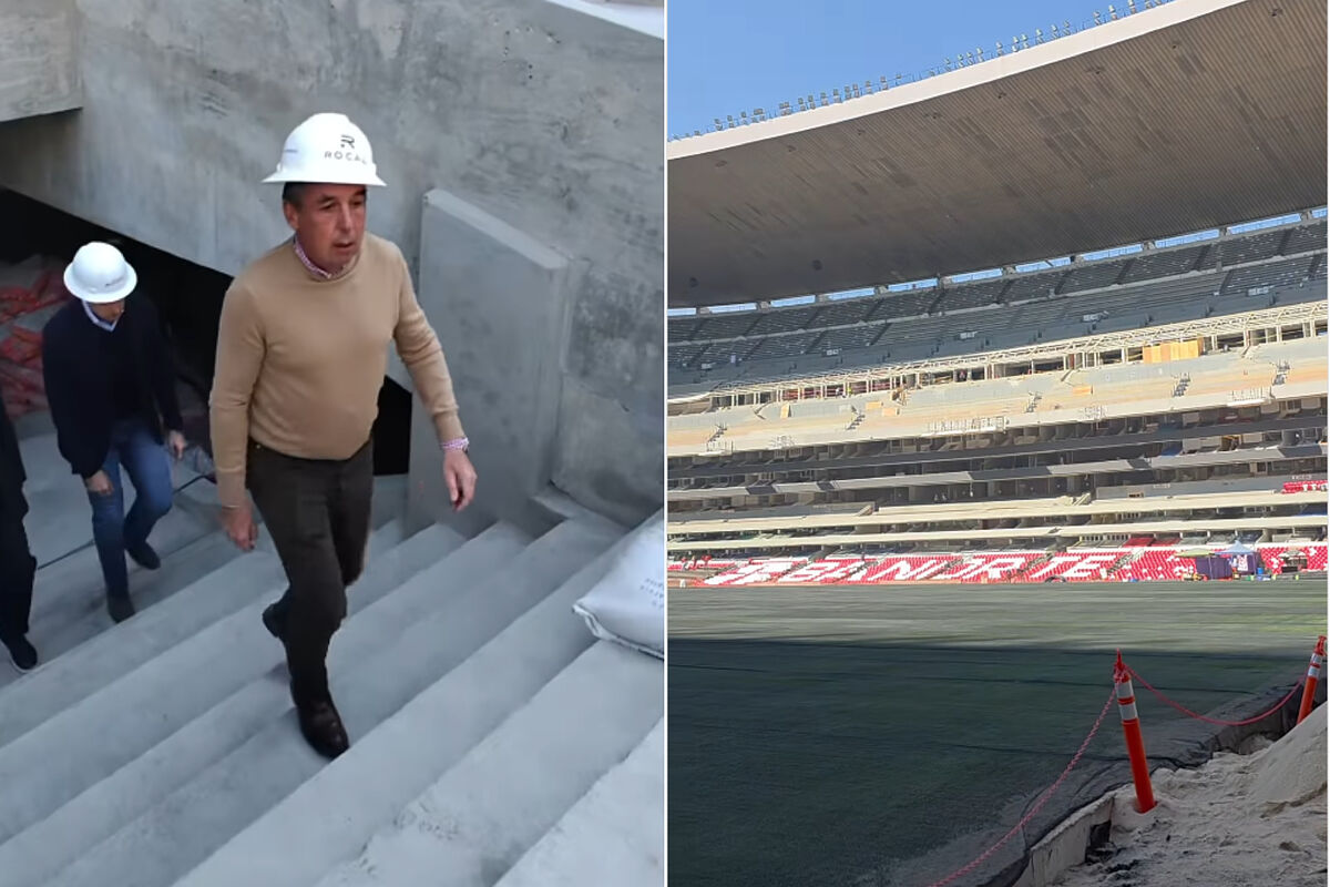 Azcárraga, el 'primer obrero' para seguir al avance de un Estadio Azteca en obra negra