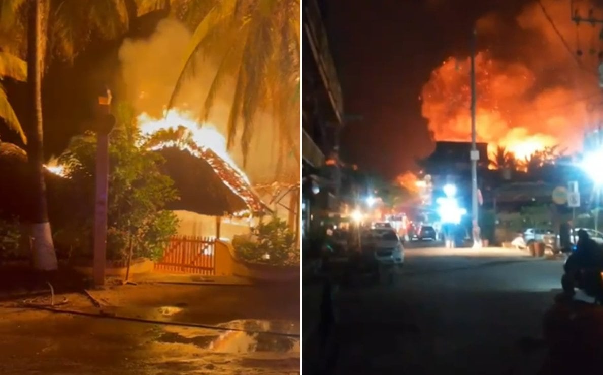 Emergencia en Oaxaca: decenas de negocios arrasados por voraz incendio en Punta Zicatela